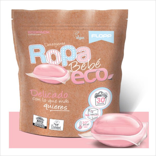Detergente Ecológico para ropa de bebé 30 u Flopp