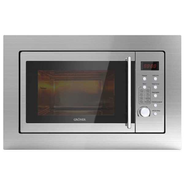 Microondas Empotrado Gröner Inox Grill 25L