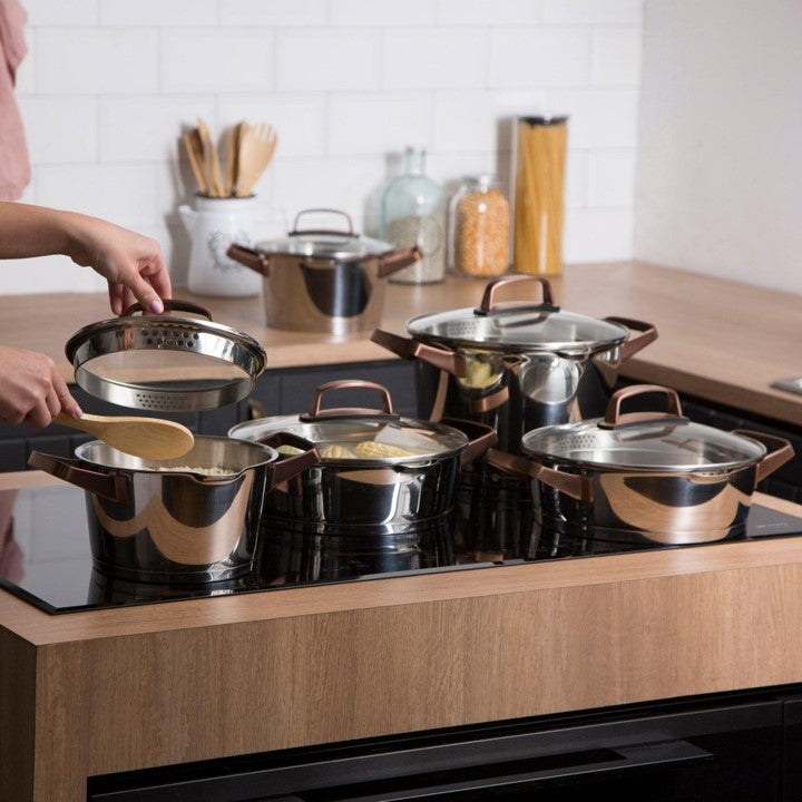 Batería de cocina Niza acero/cobre 8 pzs  13423