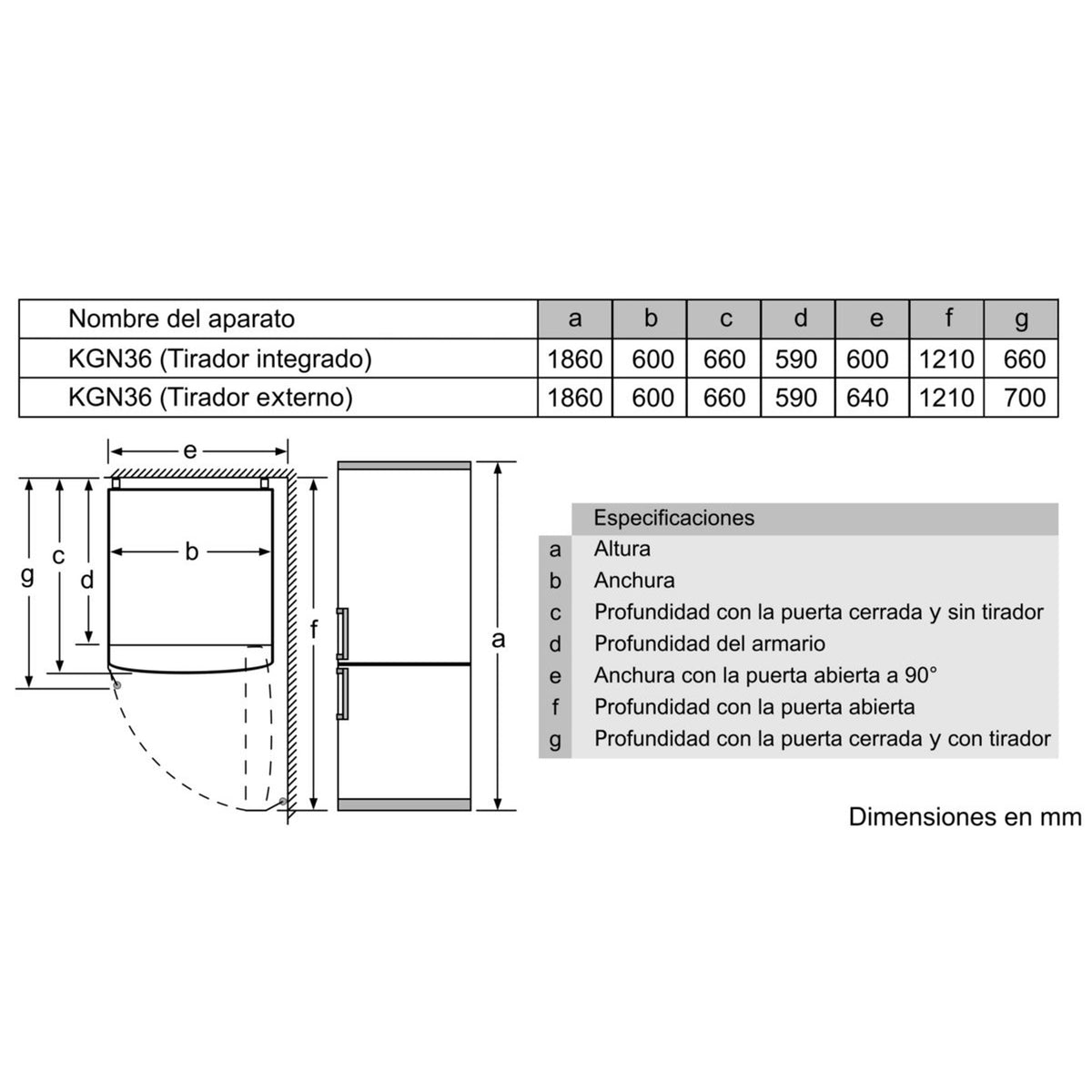 Refrigerador Combi 324L Bosch KGN36XLER - B