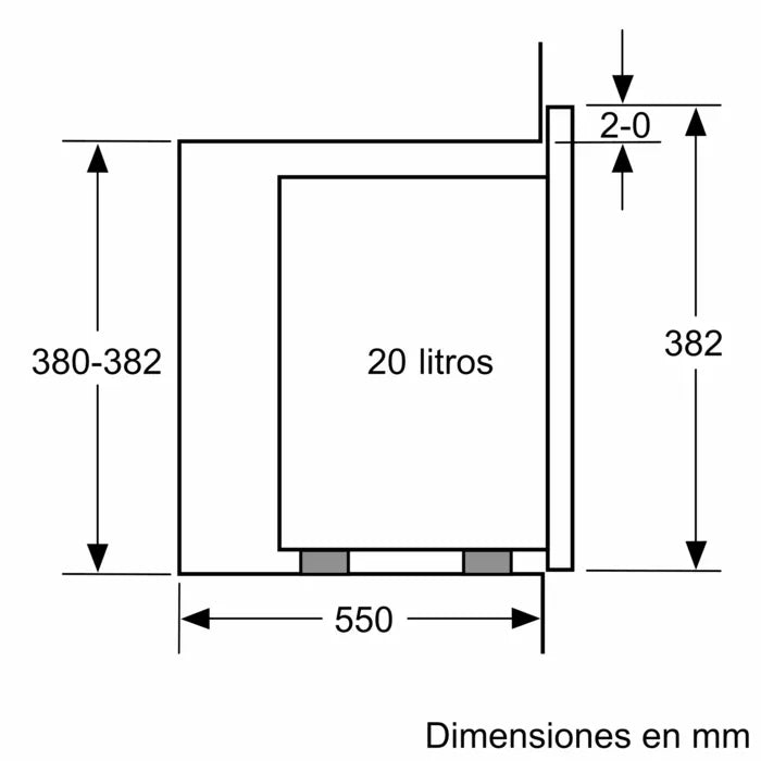 Microondas integrable Bosch 20 litros BFL520MS0