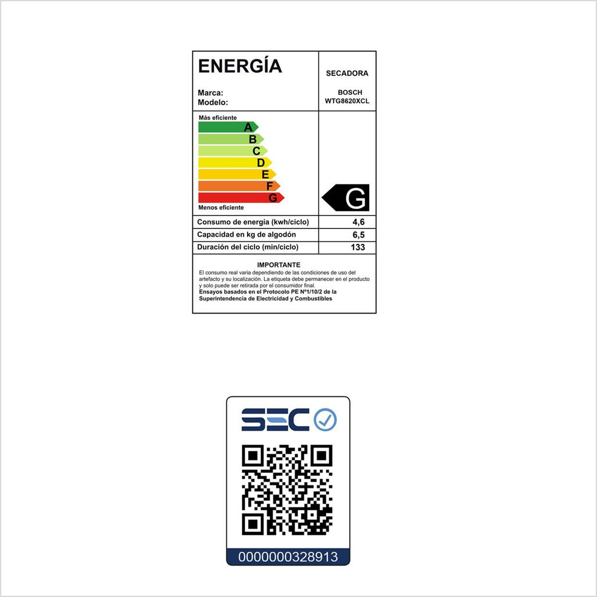 Secadora Condensación 9Kg Inox Bosch WTG8620XCL