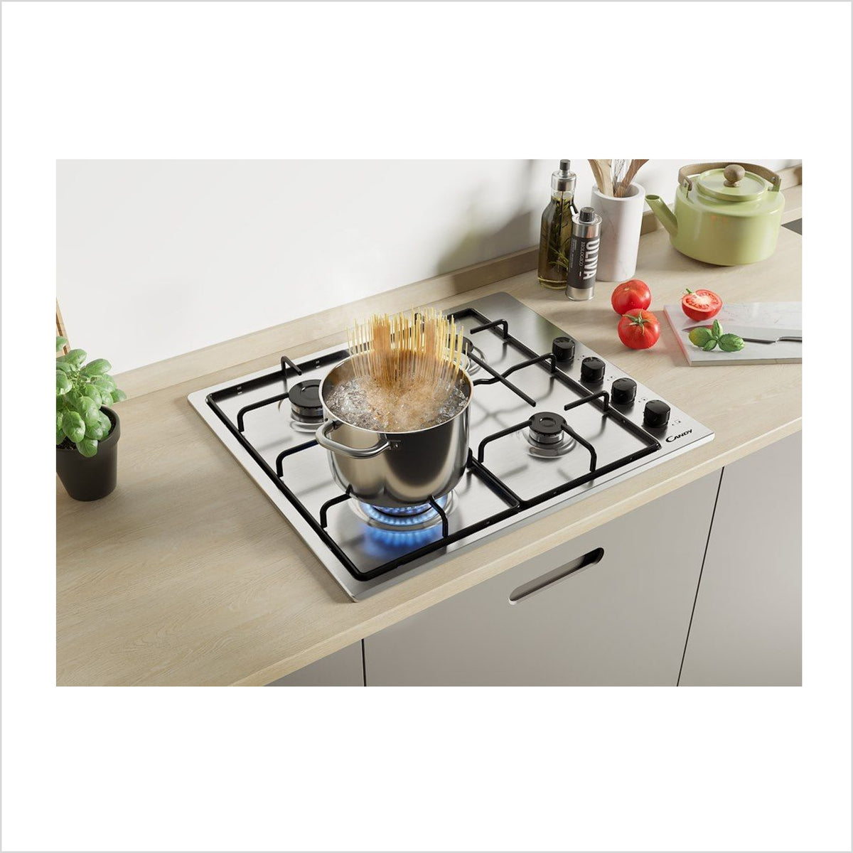 Encimera a Gas de Acero Inoxidable 4Q Smart   CHW6LBX