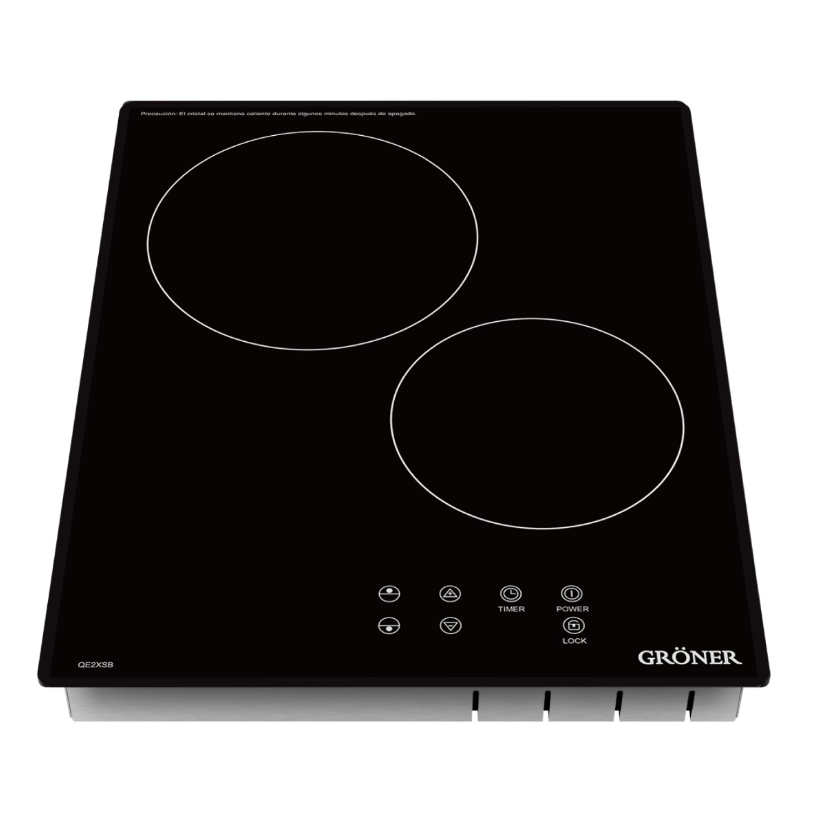Encimera Vitrocerámica Gröner Touch Black XS 2Q