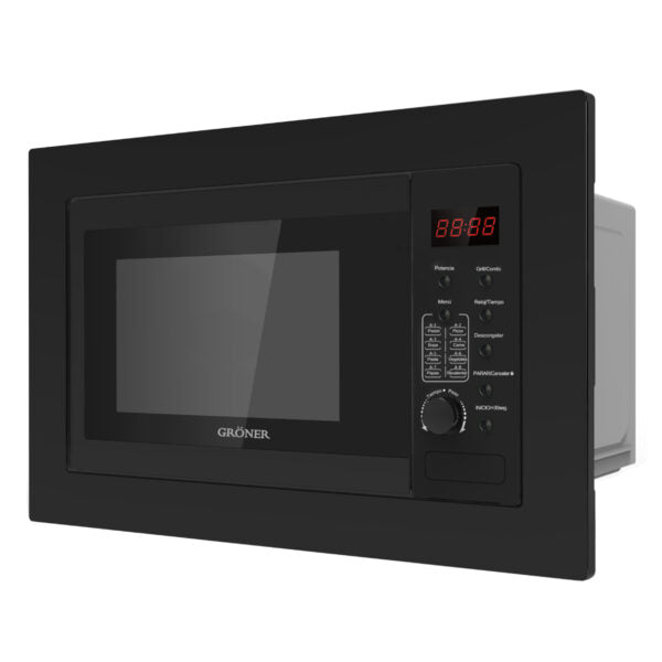 Microondas Empotrado Gröner Black Grill 25L QM25BP